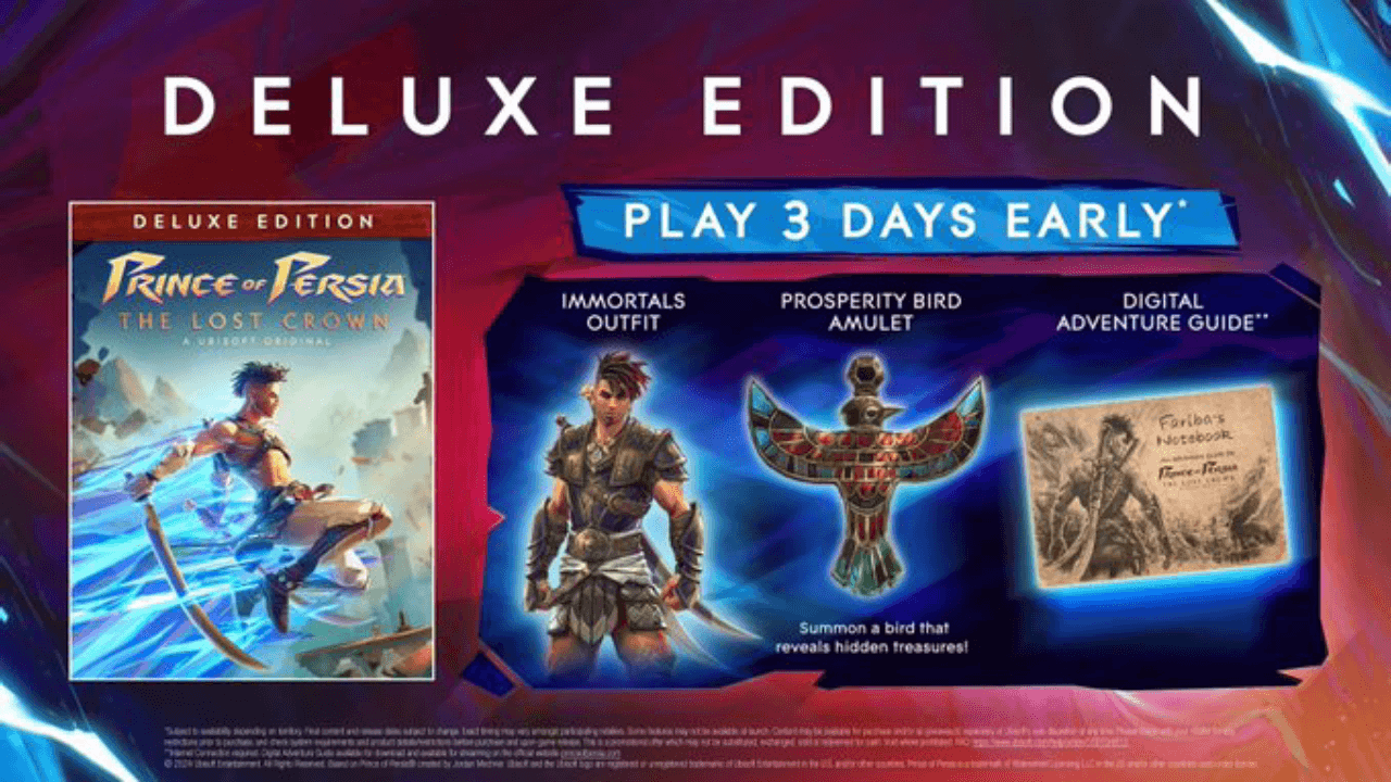 Prince of Persia The Lost Crown Deluxe Edition-Boni enthüllt Titel
